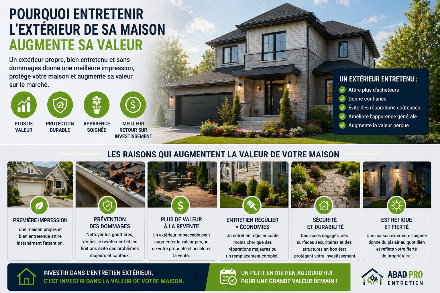 Maison bien entretenue à Québec avec extérieur propre, jardin soigné et entrée sécuritaire