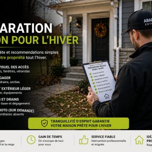Préparation maison pour l’hiver à Québec – inspection extérieure et sécurisation avant neige