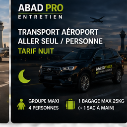 Transport aéroport - aller seul / personne nuit