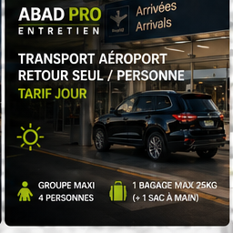 Transport aéroport - retour seul / personne jour