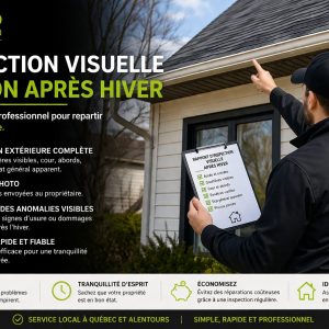Inspection visuelle de maison après hiver à Québec – contrôle extérieur et détection anomalies