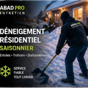 Déneigement entrée maison Québec service hiver neige