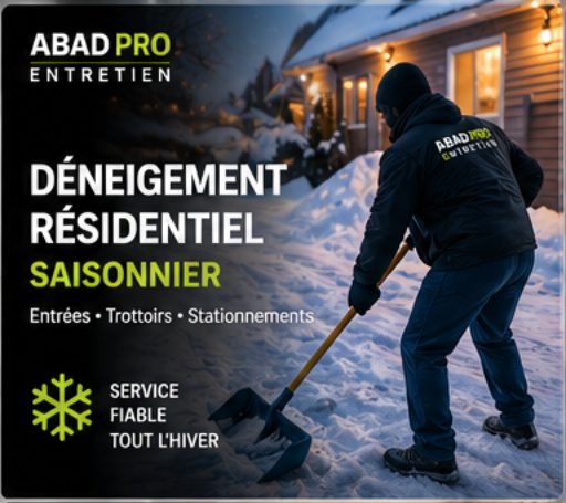 Déneigement entrée maison Québec service hiver neige